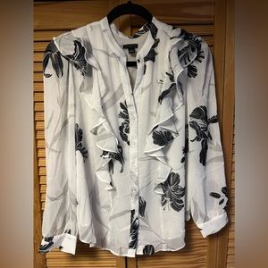 Ann Taylor MP White Button Down Long Sleeve